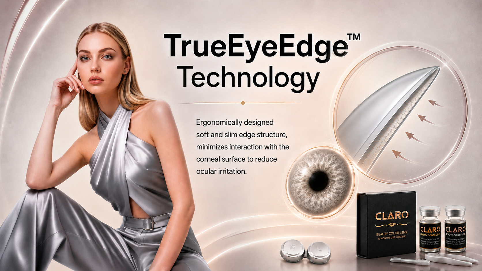 CLARO TrueEyeEdge contact lens technology